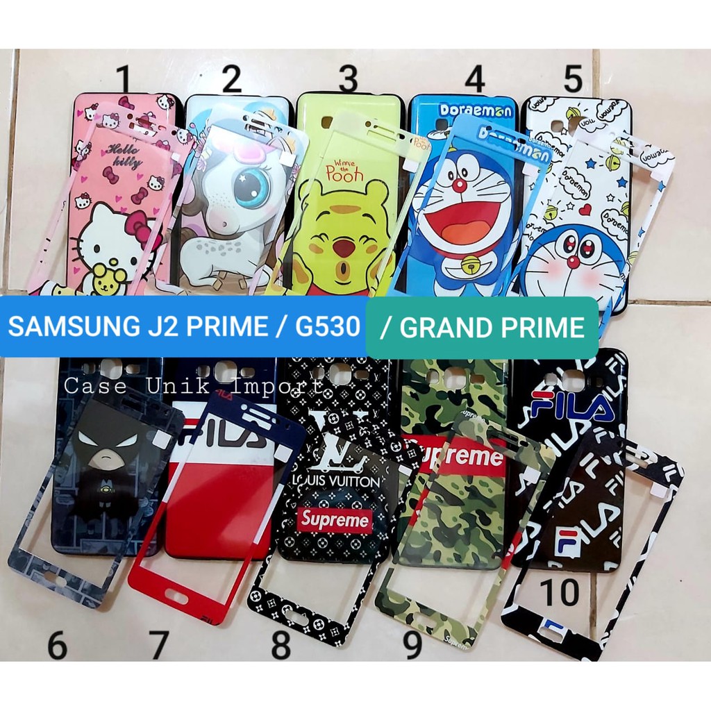 FILA Ốp Điện Thoại Kính Cường Lực Mềm In Hình Nhân Vật Hoạt Hình Cho Samsung J2 Prime / G530 / Grand Prime / G530H