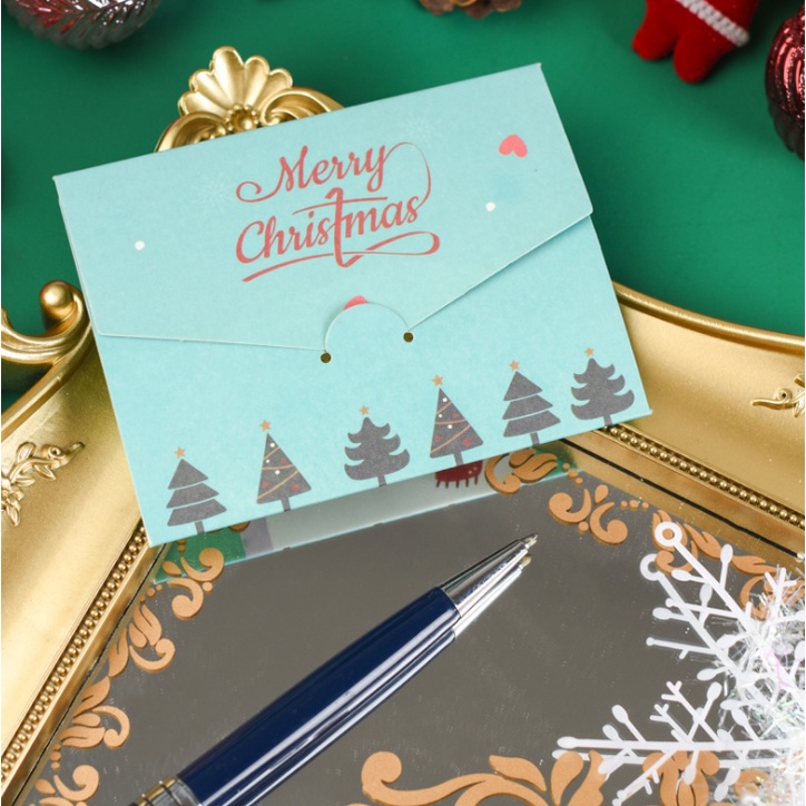 Thiệp Chúc Mừng Giáng Sinh a Merry Christmas ( Thiệp gập 3 có túi opp)
