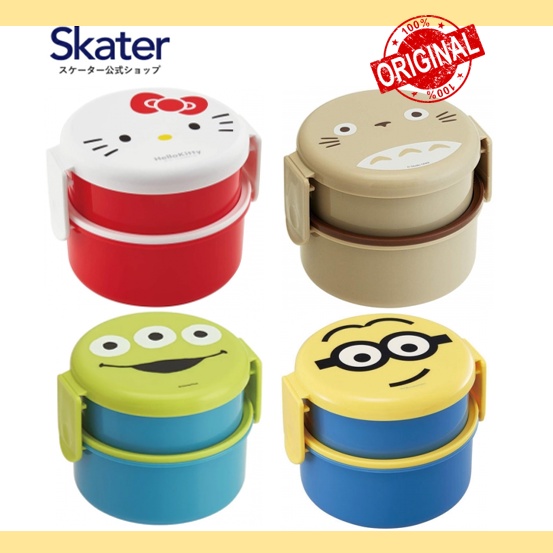 Hộp Cơm Trưa Tròn 2 Tầng  /BENTO Totoro,H Hellokitty, Minion,Alien Disney Toy Story