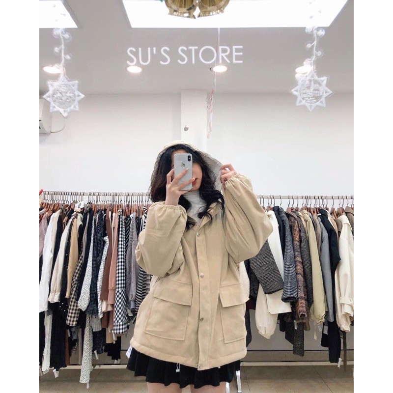 Áo khoác kaki lót lông cừu túi hộp (269k) | BigBuy360 - bigbuy360.vn