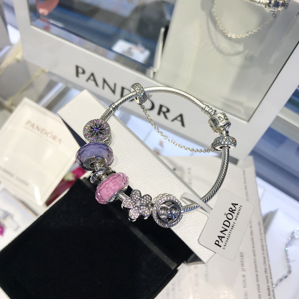 Vòng Tay Mạ Bạc 925 Mặt Hình Trái Tim Pandora Pandora Pandora kljl0563