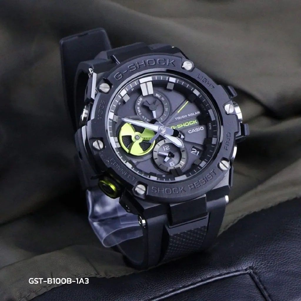 Đồng hồ nam Casio G-shock GST-B100B-1A3DR phiên bản giới hạn Kết nối Bluetooth chống nước 200m bảo hành quốc tế 12 tháng