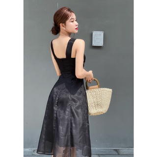 Đầm midi nơ ngực dây Joven