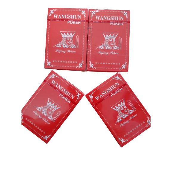 Lố 10 bộ bài tây 52 lá mẫu màu đỏ. gọn, dễ thương.