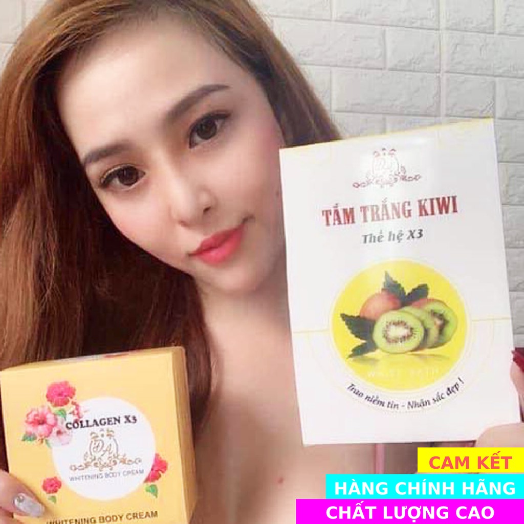 [CAM KẾT CHẮT LƯỢNG] - Tắm trắng Kiwi thế hệ X3 Collagen chính hãng Mỹ Phẩm Đông Anh