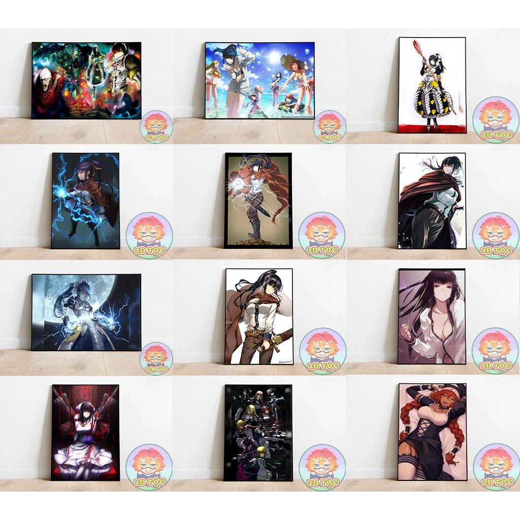 TRANH POSTER A3 HẦU GÁI CHIẾN BINH PLEIADES NABERAL ANIME OVERLORD CHẤT LIỆU GIẤY CAO CẤP  - 2D TỘC SHOP