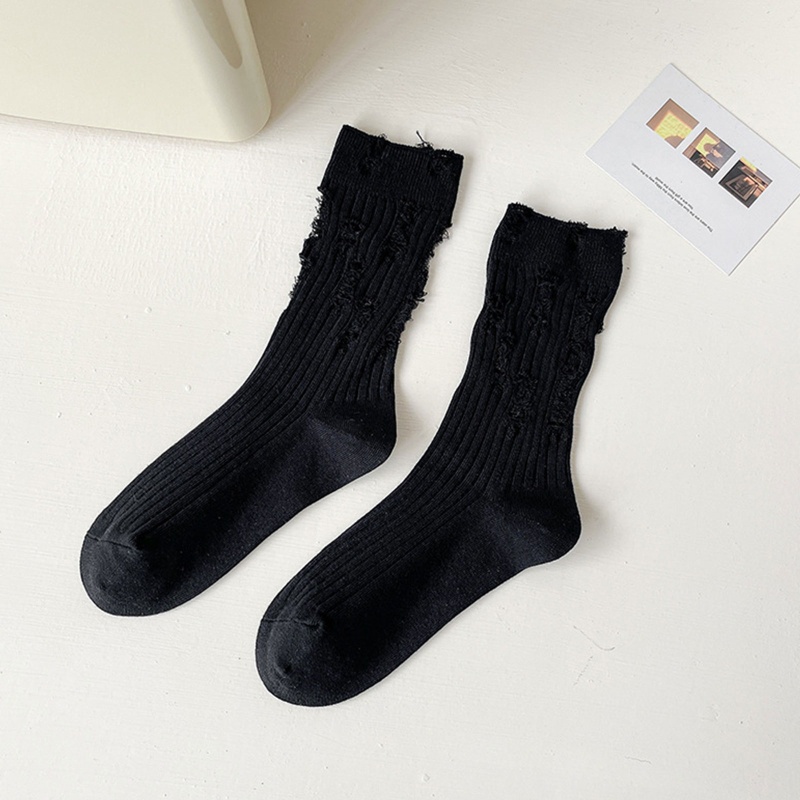 Xiangbao Vớ Cotton Cổ Cao Đến Mắt Cá Màu Trơn Dễ Thương Cho Nữ