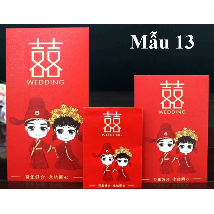 Size lớn - Bao lì xì hình dễ thương dùng trong bưng quả đám cưới