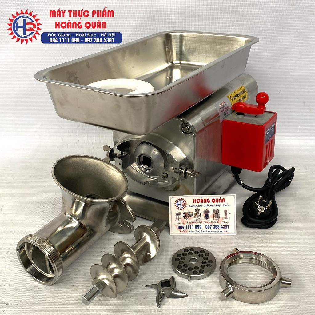 Máy xay thịt, đùn xương 1.1 KW - CỐI INOX 12 - KIỂU DÁNG ATS