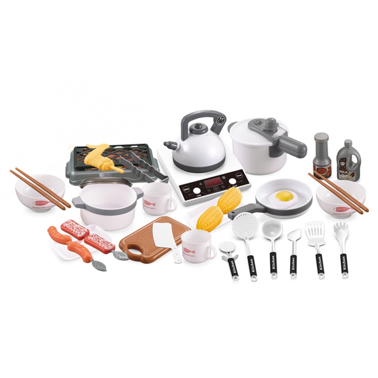 Bộ Đồ Chơi Nấu Ăn Nhà Bếp 36 Chi Tiết Giúp Trẻ Sáng Tạo, Thích Nấu Ăn