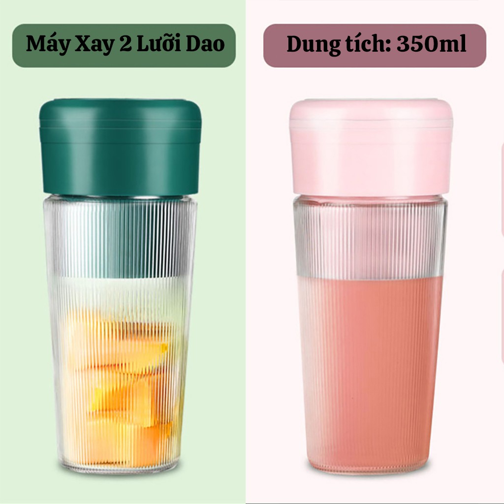 Máy Xay Sinh Tố Cầm Tay Mini Đa Năng Cao Cấp JUICER Dung Tích 400ml, Pin 2000mA [ Bảo Hành 12 Tháng] [ Tặng Kèm Quà ]