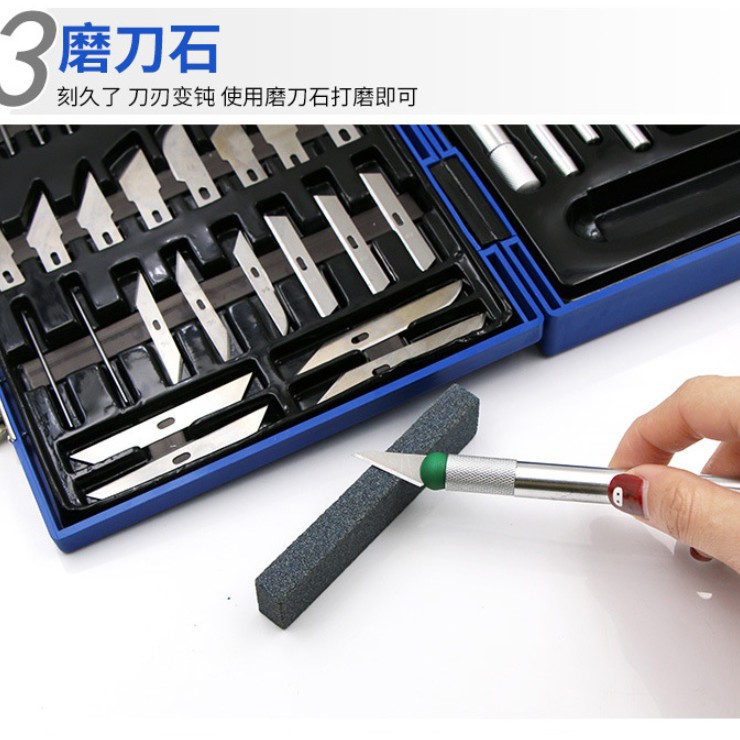 Dao khắc bộ 56 PCS dao khắc đôi Khắc giấy dao cao su khắc dao hướng dẫn sử dụng công cụ DIY