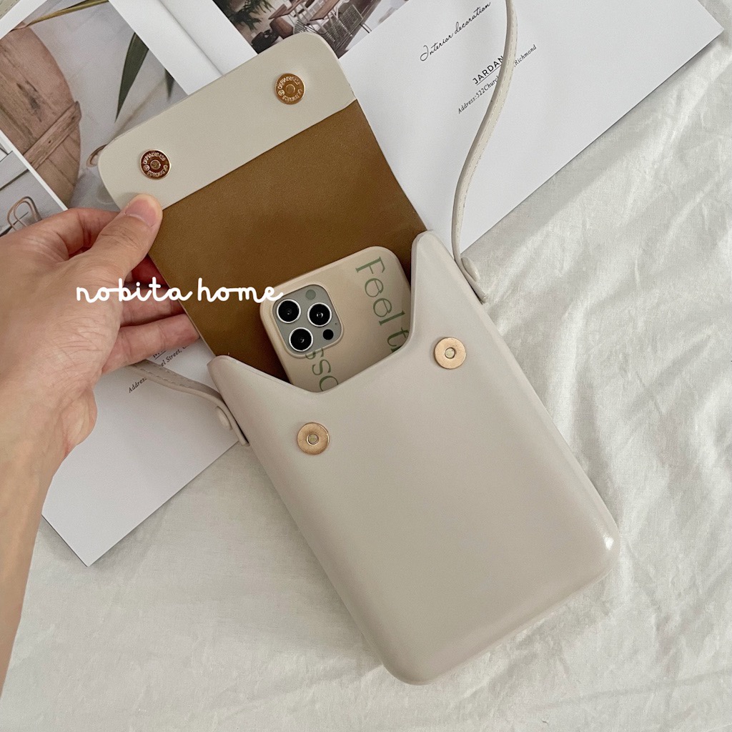 NOOBITA - Túi da hộp chữ nhật đeo chéo 7734