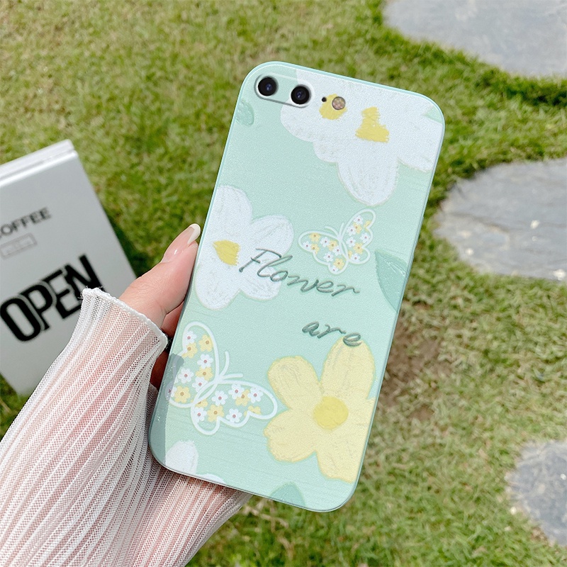 Flowers Blueberry Soft Silicone Phone Case For iPhone 6 6s 6s Plus 6s Plus 7 8 7 Plus 8 Plus iPhone 11 iPhone 12 iPhone 13 Straight Edge Ultra Thin Back Cover