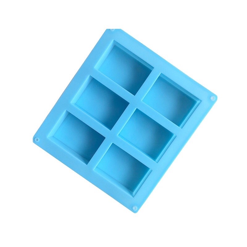 Khuôn xà phòng silicon 6 ô chữ nhật- khuôn xà phòng handmade