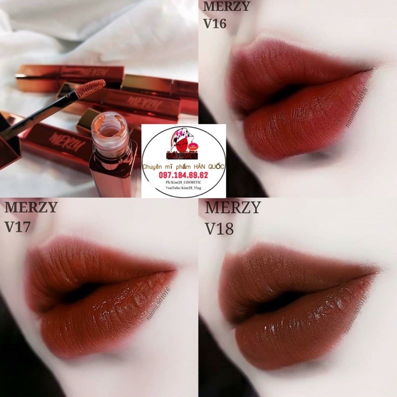 (Season3-V16,V17,V18)Son kem lì Merzy Velvet Tint