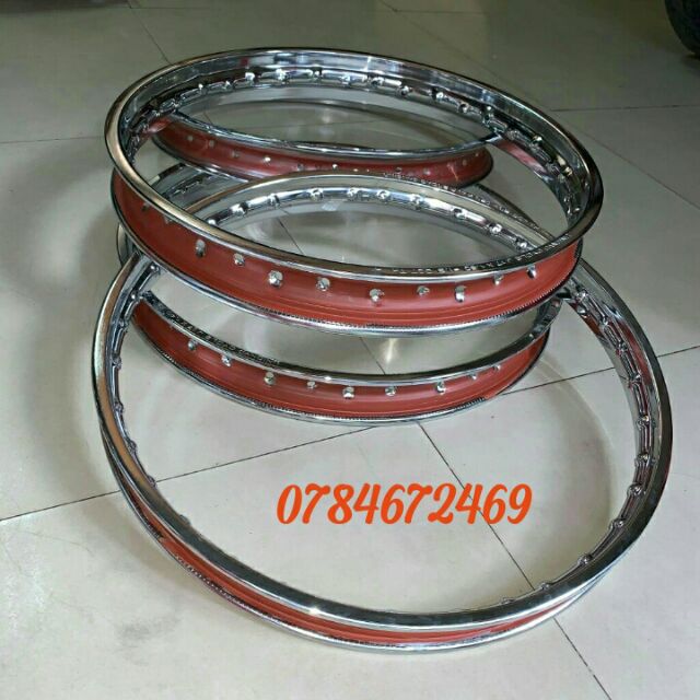Cặp niềng sắt hiệu union trước 1.2 sau 1.4 gắn cho các dòng xe sản phẩm như hình gắn như zin