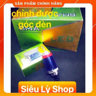 Pha led bi cầu 2 màu chân H4(cos vàng pha trắng)