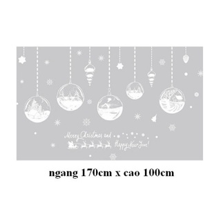 Decal trang trí Noel - Rèm dây pha lê