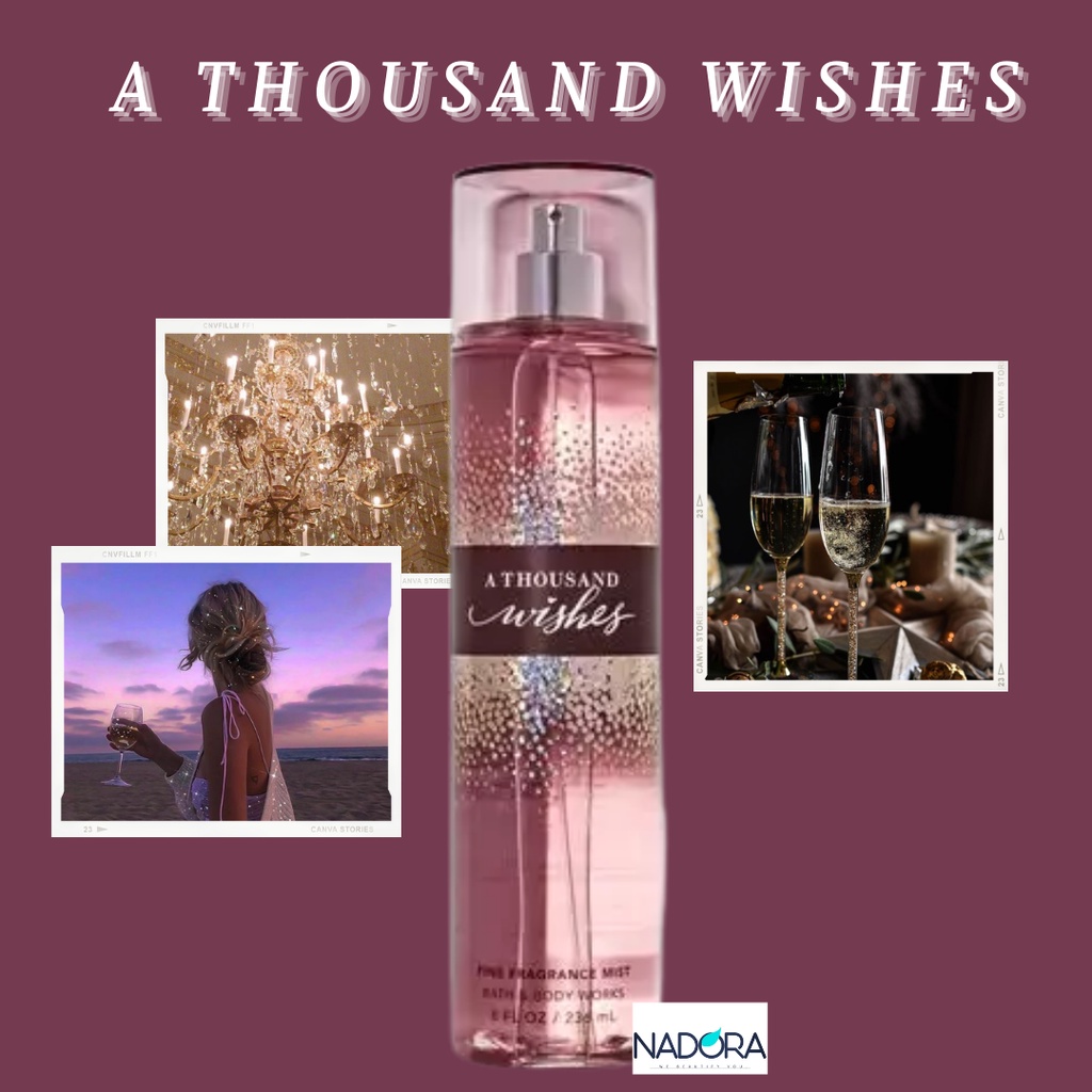 XỊT THƠM TOÀN THÂN BATH AND BODY WORKS BODY MIST - A THOUSAND WISHES