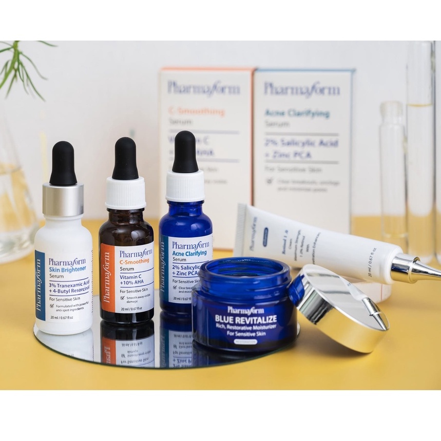 Tinh chất Skin Brightener Serum 3% Tranexamic acid + 5% Niacinamide dưỡng trắng, giảm thâm nám Pharmaform 20ml