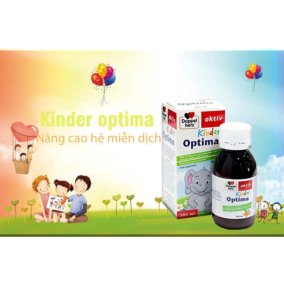 SIRO BỔ SUNG CÁC VITAMIN VÀ KHOÁNG CHẤT CHO BÉ KINDER OPTIMA (CHAI 100ML)