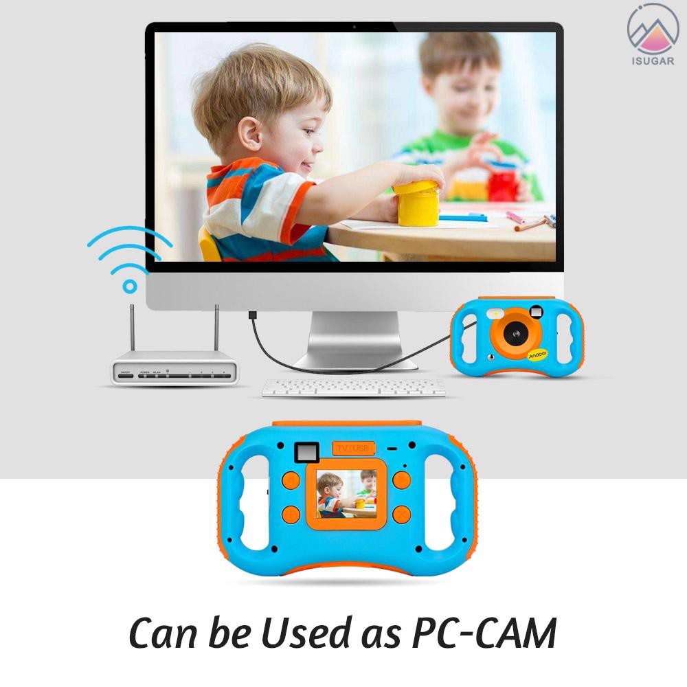 Andoer CDE7 WiFi Kids Creative Camera 5MP 1080P HD Digital Anti-drop Children Camera Mini Video Camc