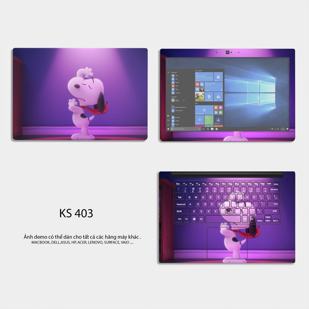 Skin Dán Laptop Mẫu Kute Siêu Yêu - In Theo Hình Khách Gửi