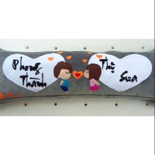 Gối tân hôn. Gối đôi. Gối giao đầu handmade làm theo yêu cầu