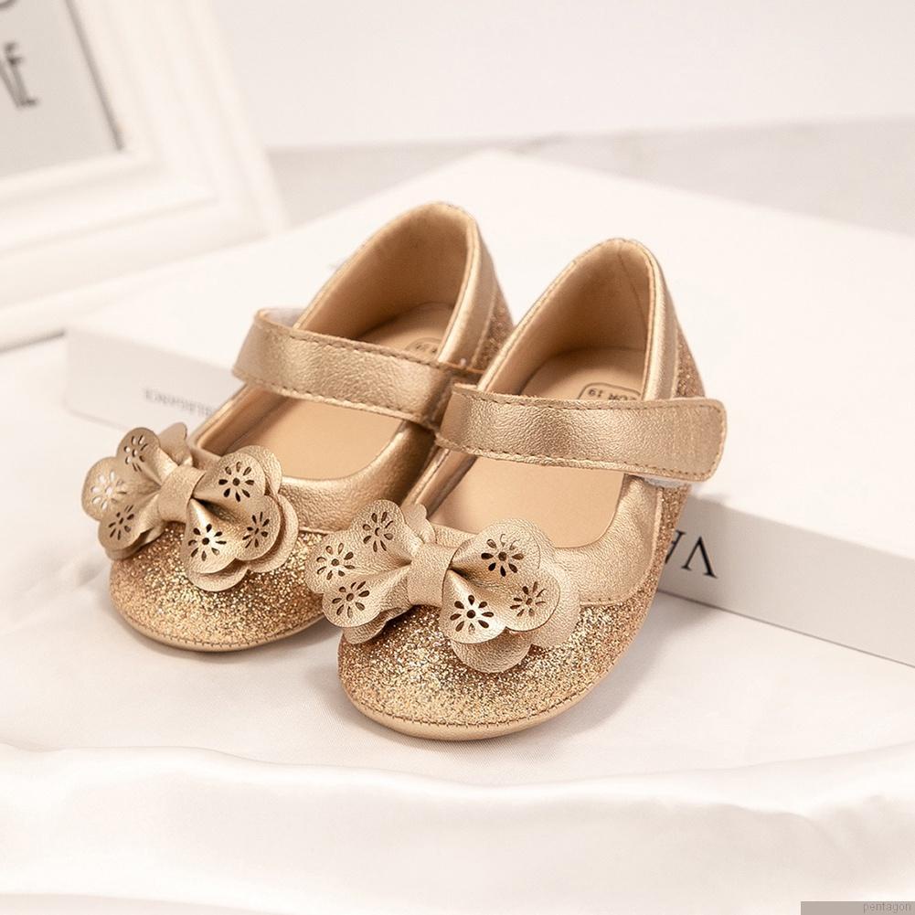 Giày Búp Bê Da Pu Đế Mềm Chống Trượt Cho Bé Gái