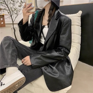 Áo blazer da cổ bẻ dài tay unisex oversize phong cách cá tính hàn quốc