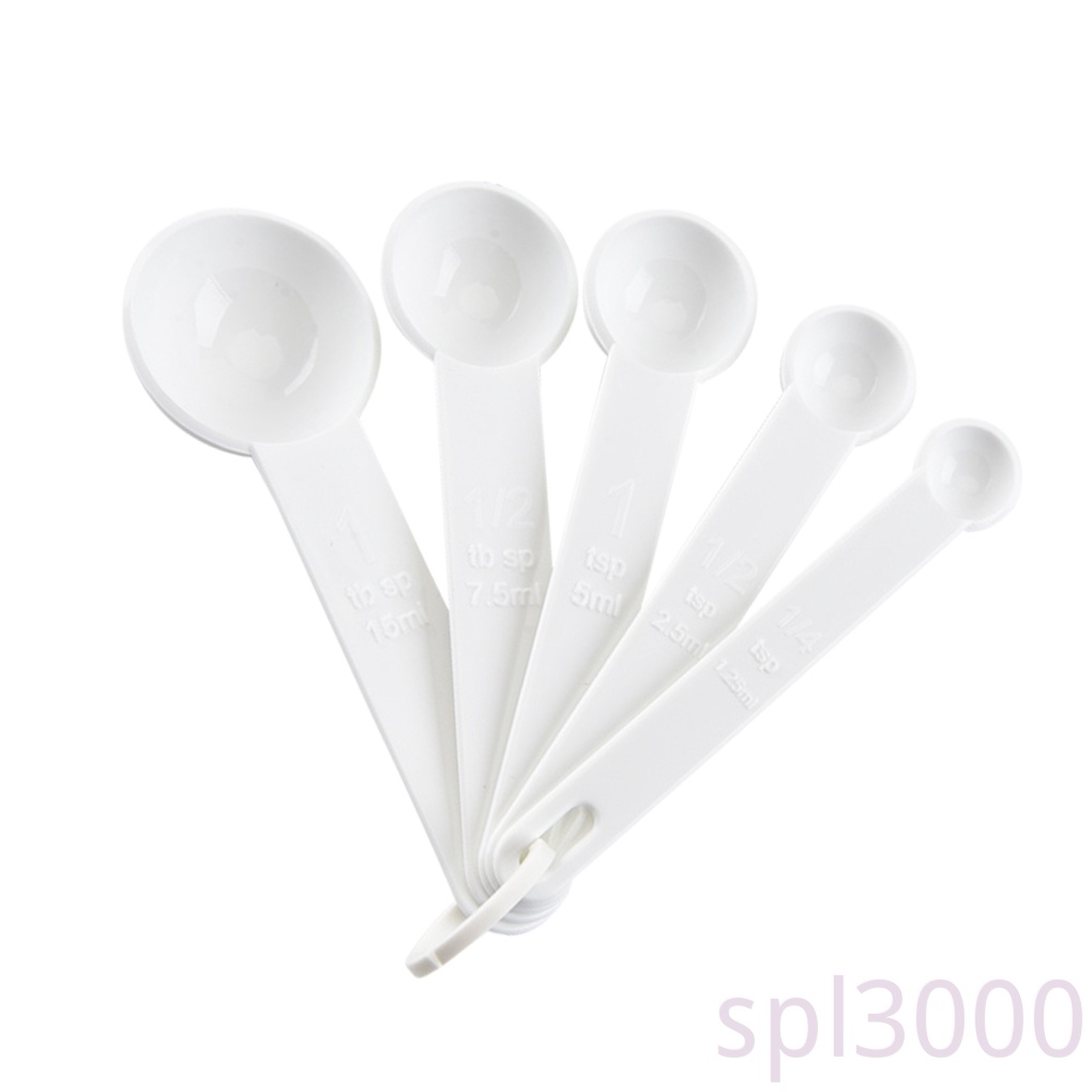 Set 5 Muỗng Đo Lường Bằng Nhựa Dùng Để Nấu Ăn Tiện Dụng