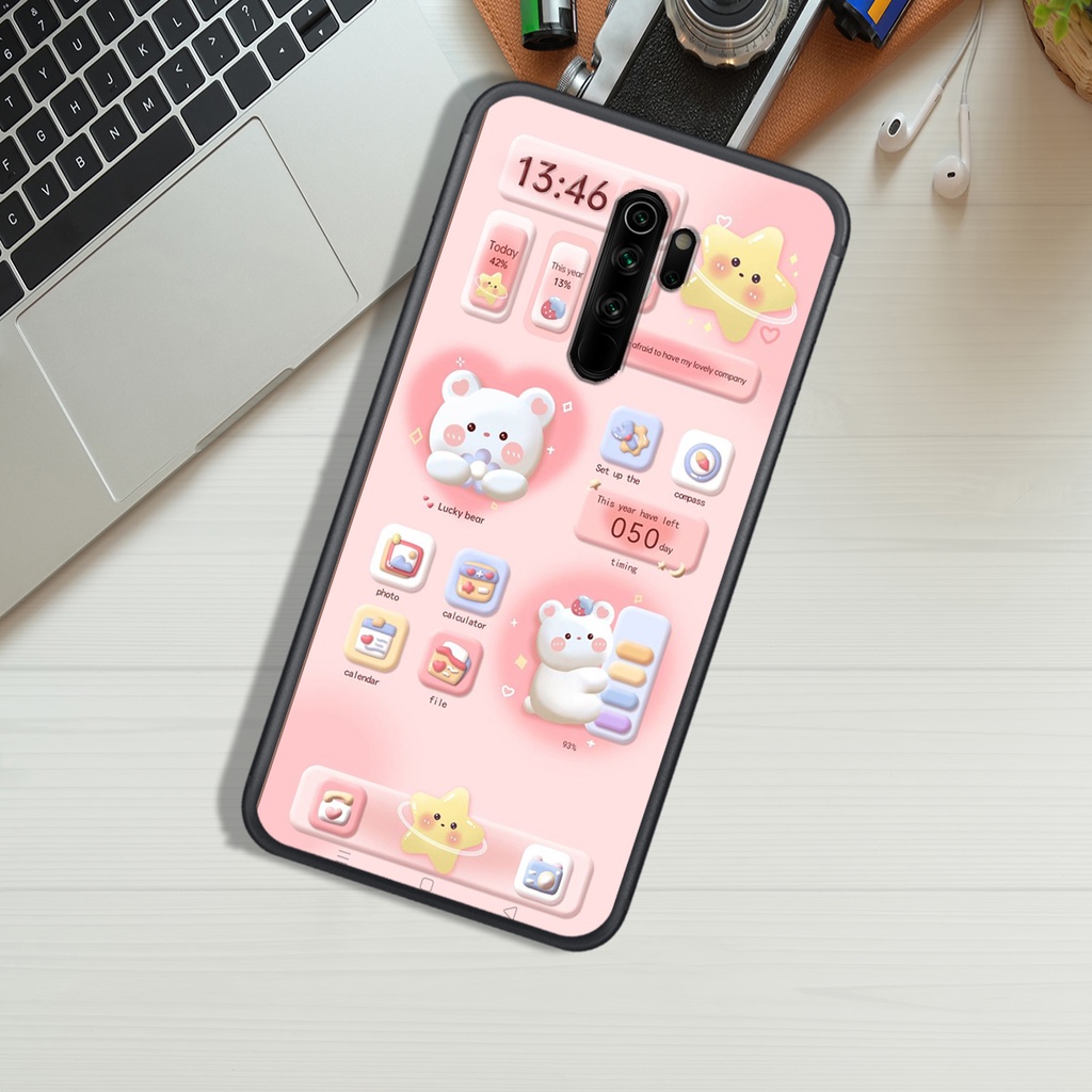 Ốp Lưng XIAOMI REDMI NOTE 8 - NOTE 8 PRO - REDMI 9, In Hình Gấu Cute, màu sắc bắt mắt.