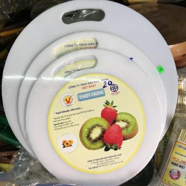 thớt nhựa tròn Việt Nhật cao cấp, thớt nhựa kháng khuẩn an toàn vệ sinh