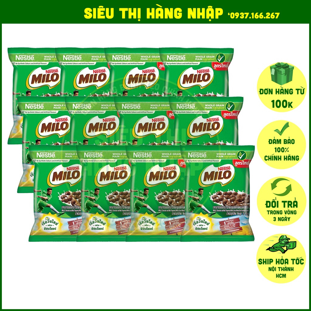 [LỐC 12 GÓI] Snack ngũ cốc ăn sáng Milo Nestle Thái Lan