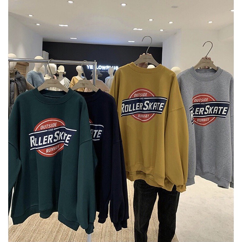 Áo sweater nỉ nam nữ Outside freesize Cheapy unisex phom rộng cổ tròn dáng suông có màu vàng xanh ghi local brand C623 | BigBuy360 - bigbuy360.vn