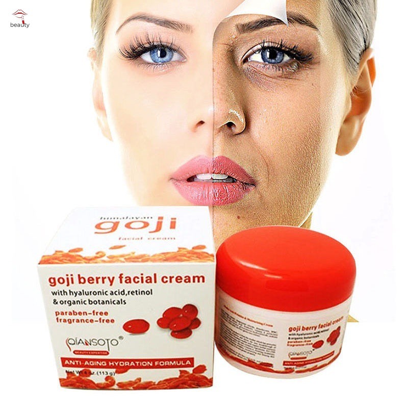 #Chăm sóc da# Beauty Himalayan Goji Berry Hyaluronic Acid Facial Skin Care Anti-Wrinkle Cream