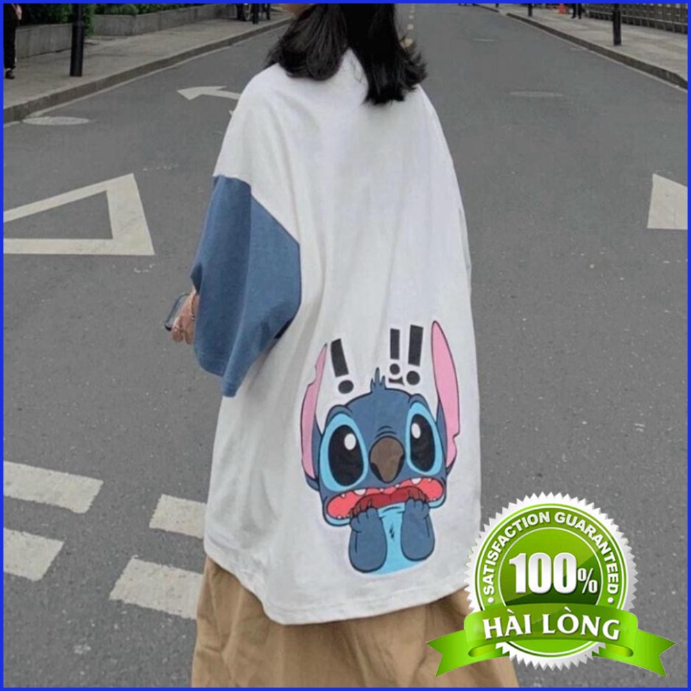 Áo phông unisex nam nữ form rộng phong cách Ulzzang Stitch - phối tay