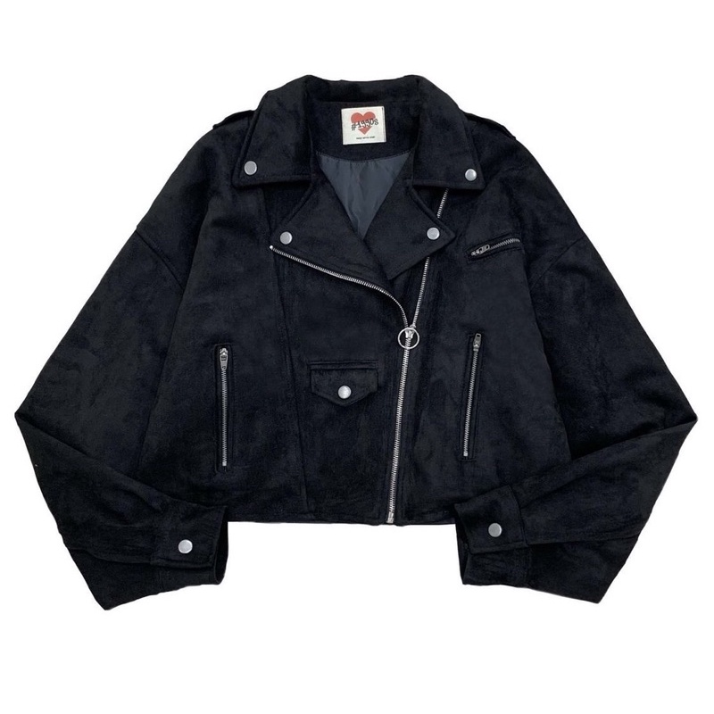 áo khoác biker da lộn - SUEDE BIKER JACKET