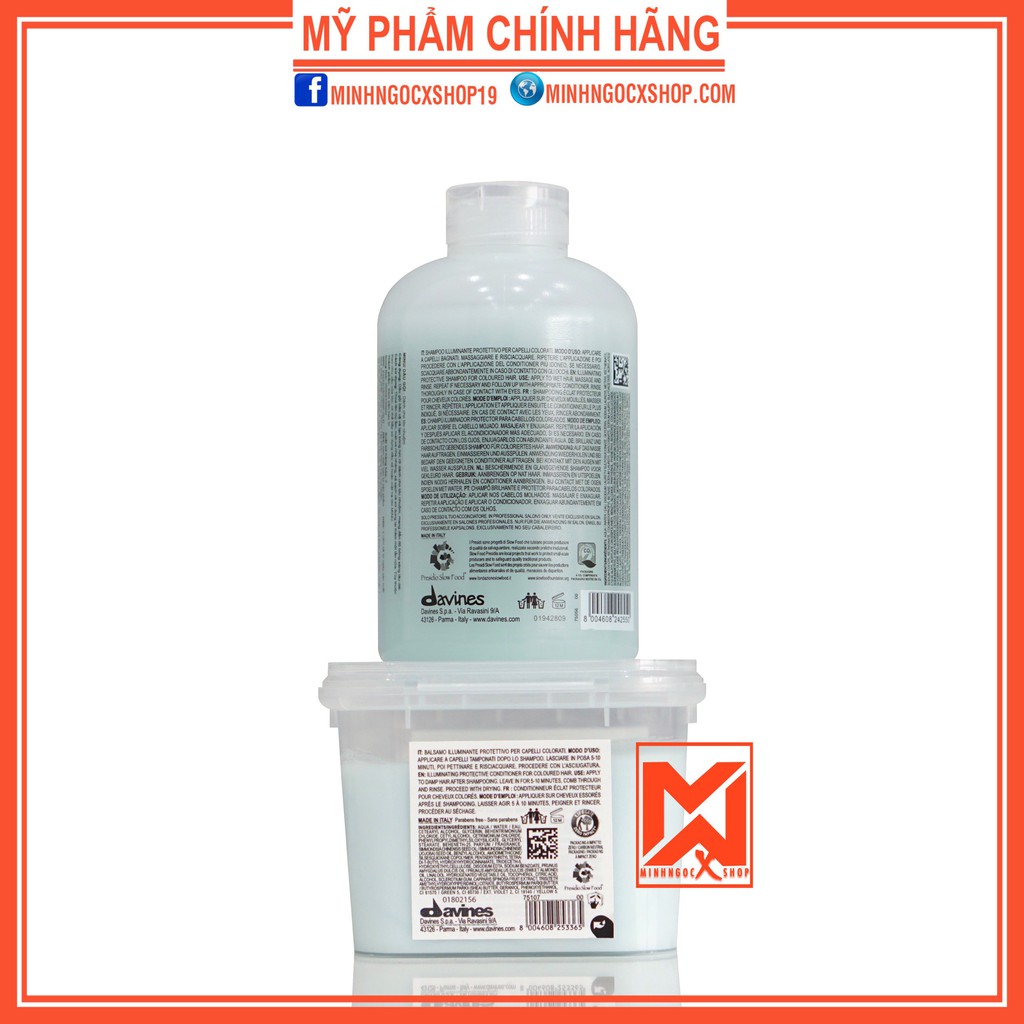 Dầu gội dầu xả dành cho tóc nhuộm DAVINES MINU 250ml chính hãng