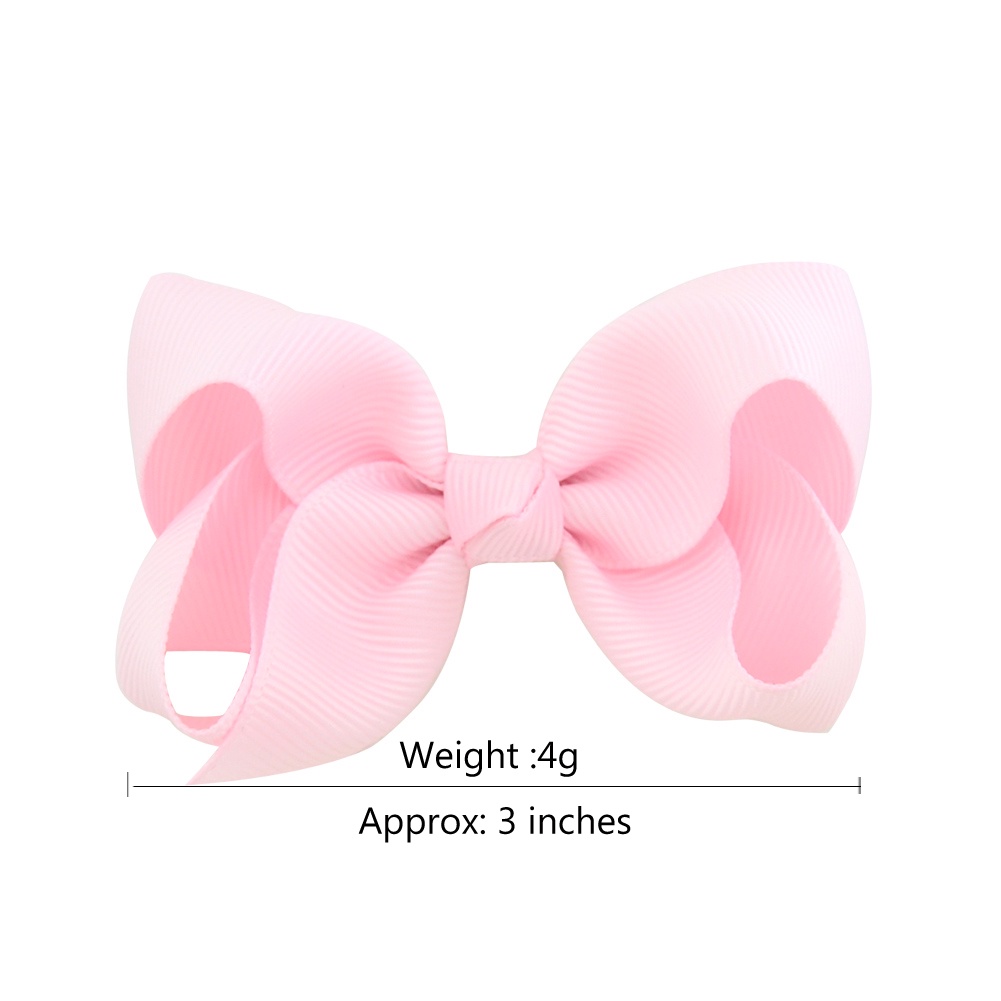 Kẹp tóc nơ KIDSBOWS màu trơn cỡ 3inch thời trang xinh xắn cho bé gái