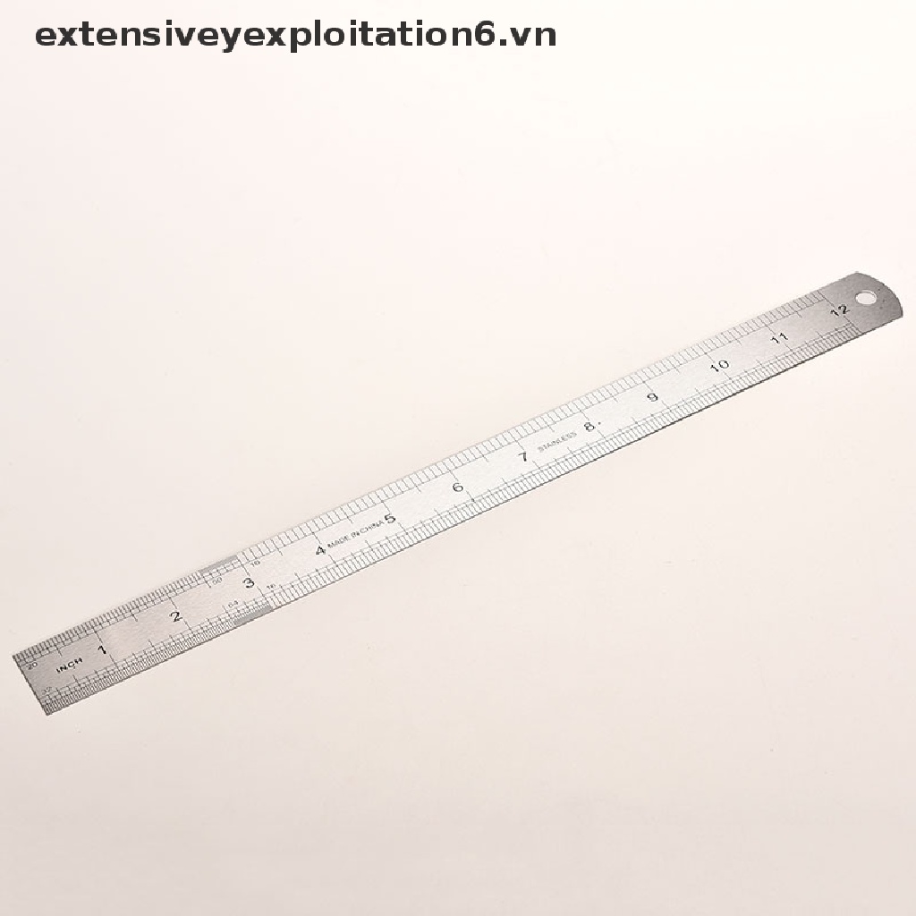 Thước đo hai mặt chất liệu thép không gỉ 30cm 3cc