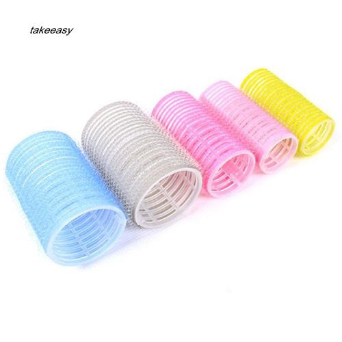 6 Pcs Random Color Same Size Hot Grip Cling Hair Styling Roller Curler Tool