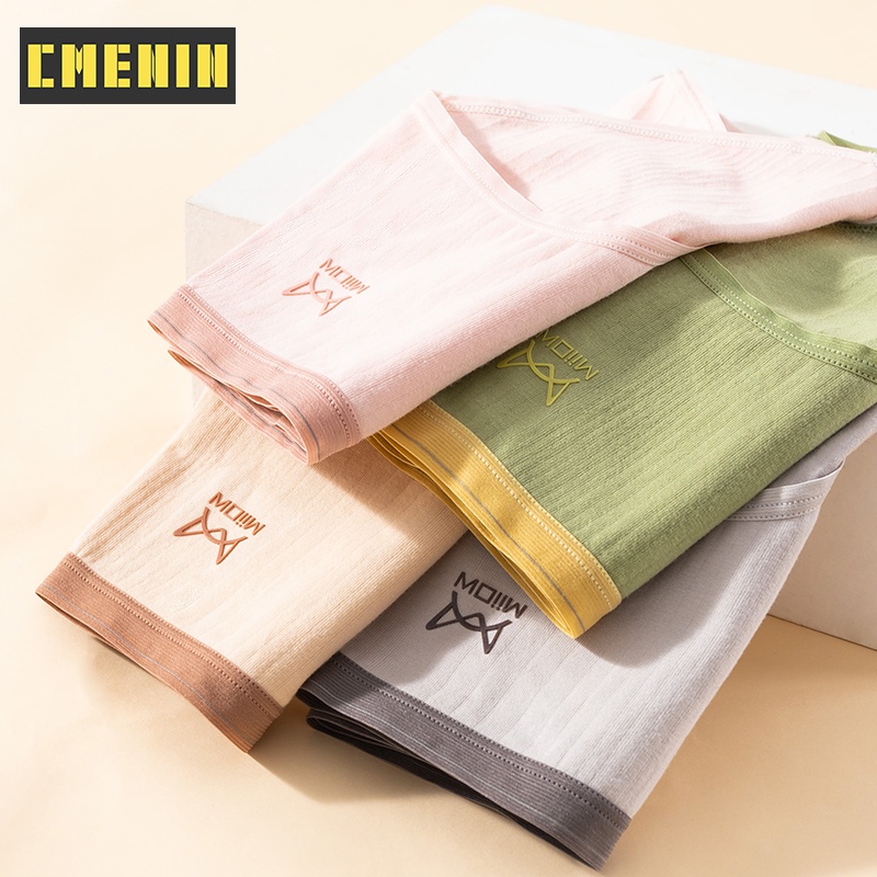 Bộ 4 Quần Lót Cotton Thoáng Khí Kháng Khuẩn Quyến Rũ Dành Cho Nữ 4Mm2406