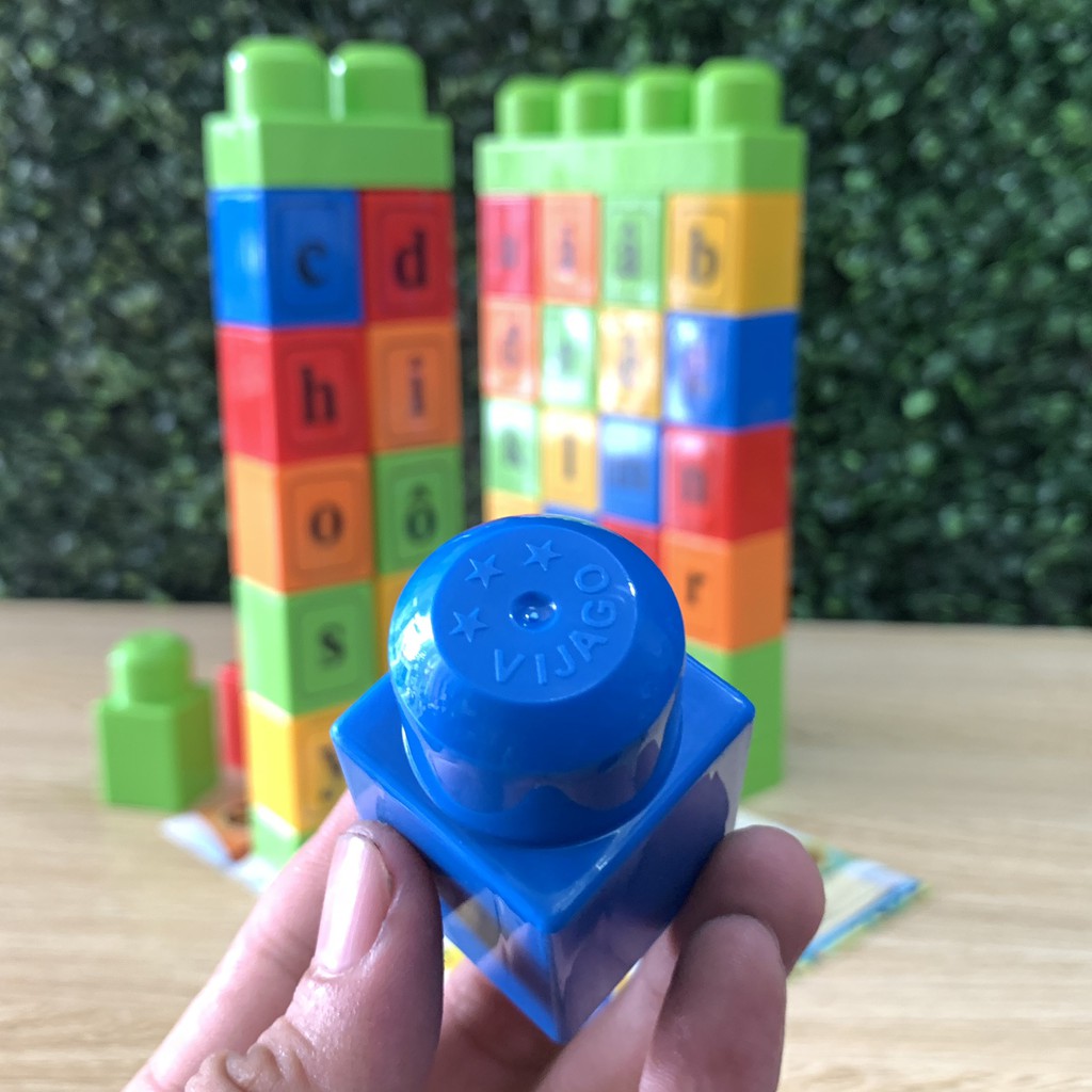 Đồ Chơi Xếp Hình Học Chữ Cái In Tiếng Việt Vijago 40 Chi Tiết(Hàng Việt Nam)