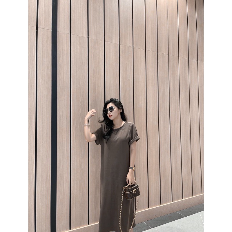 ( Ảnh thật ) V0441 Váy cotton lưng vuông xích