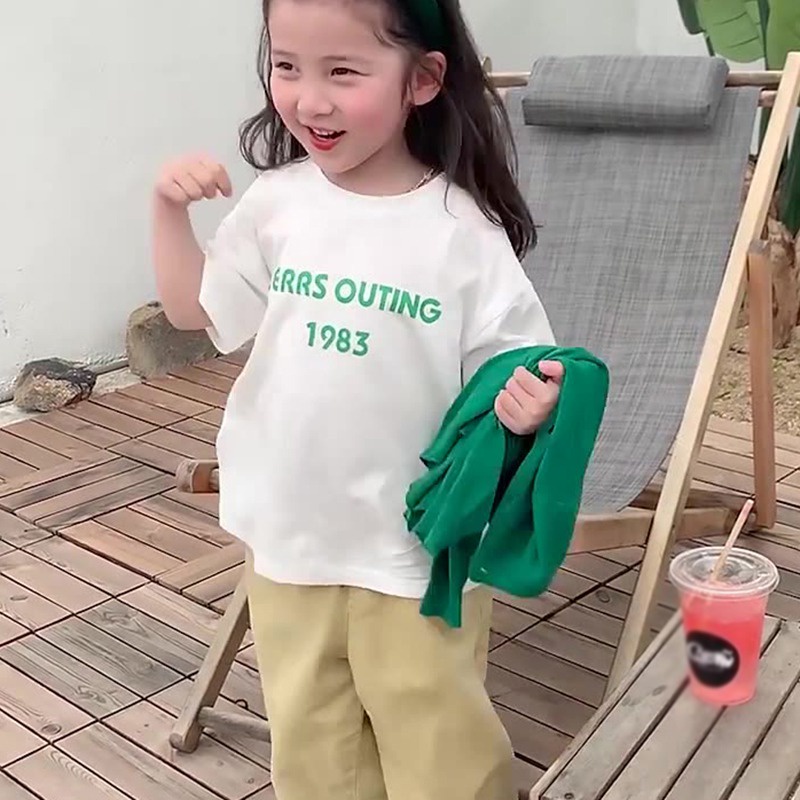 Se7en Áo Sơ Mi Nữ Ngắn Tay In Chữ Mùa Hè Giản Dị