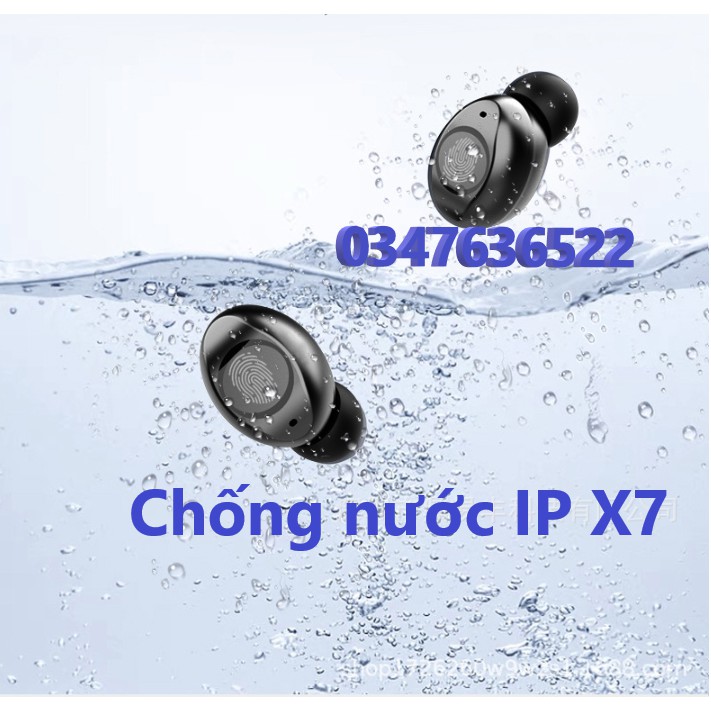 Tai nghe AMOI V12 cảm ứng Bluetooth 5.0 Pin 380 giờ, chống nươc-BẢN TIẾNG ANH