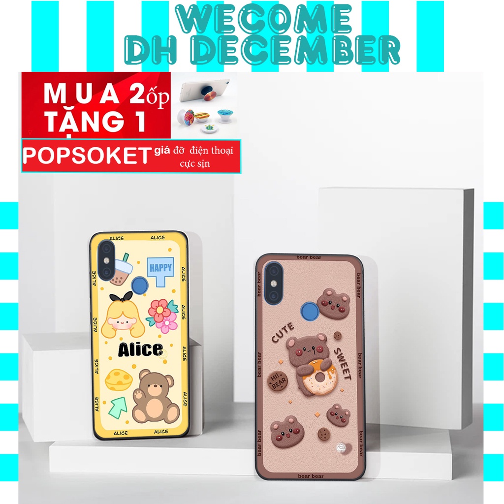 Ốp lưng Xiaomi MI 8 / MI 8 SE  in hình 3D gấu mới nhất - sang - chảnh - ĐẸP- BỀN