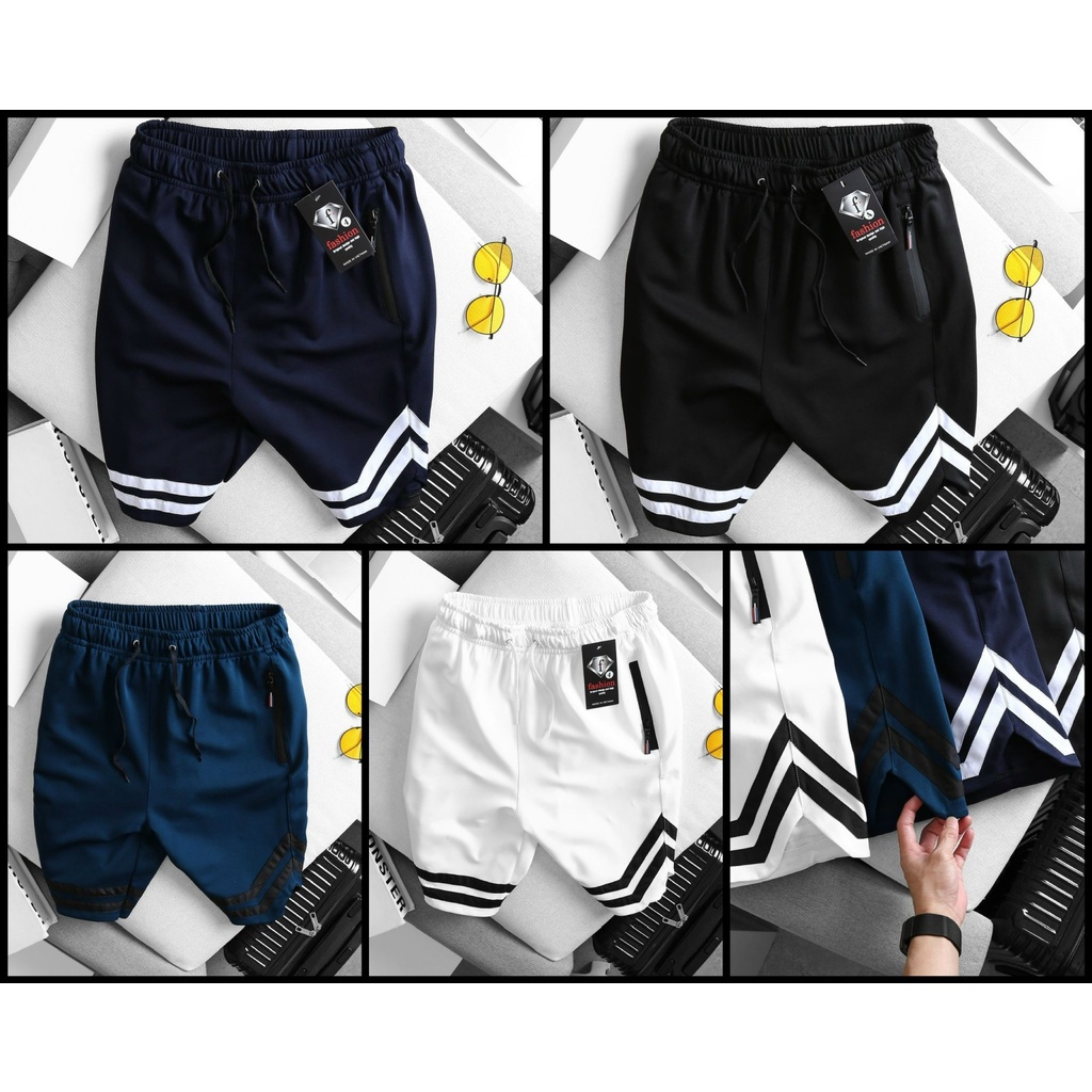 Quần short thun nam viền chân bigsize 4 màu size lớn -70-140kg